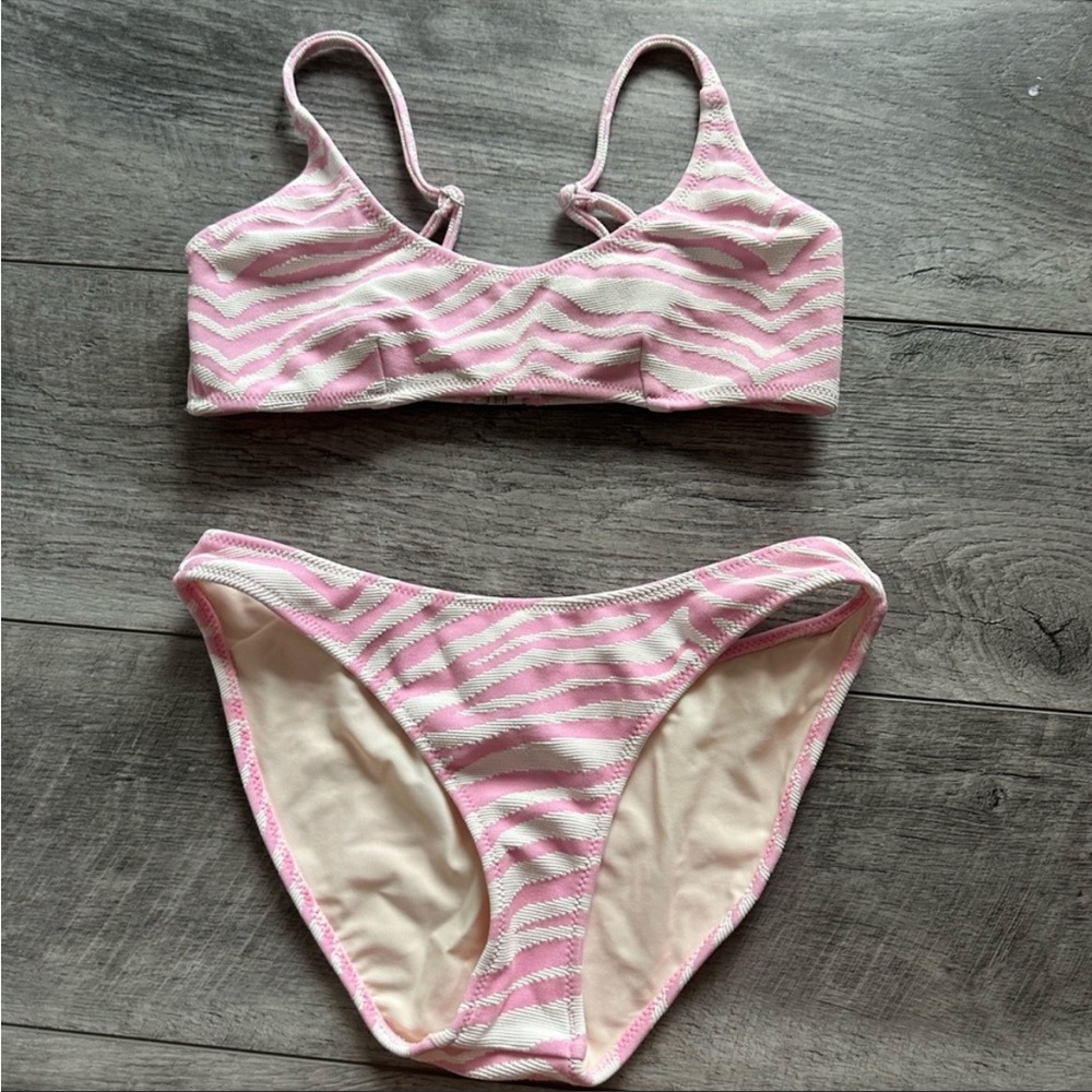 Pink and white TRIANGL bikini size small